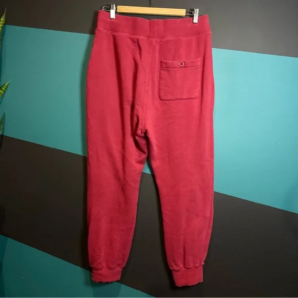 Stussy Men's Burgundy-Red World Tour Joggers Cotton - Picture 6 of 11